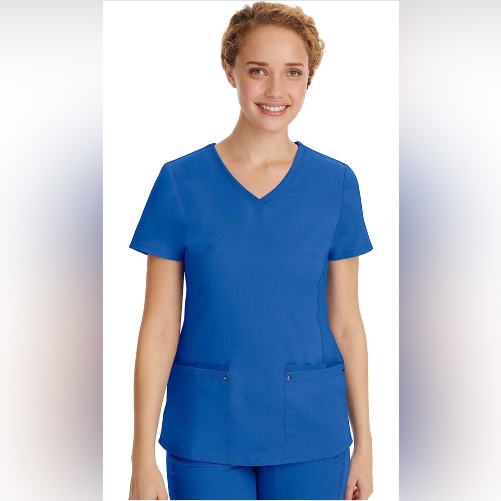 Healing hands Yoga scrub top. 2 pocket V neck. Size XL. Worn once